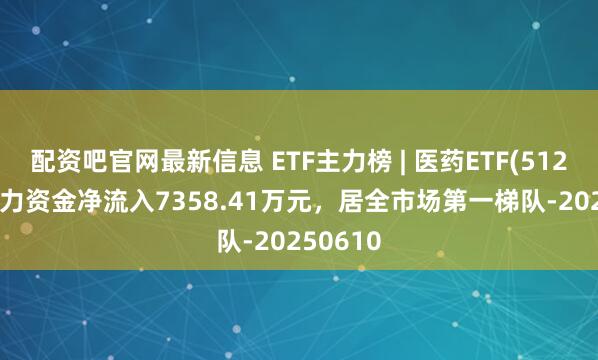 配资吧官网最新信息 ETF主力榜 | 医药ETF(512010)主力资金净流入7358.41万元，居全市场第一梯队-20250610