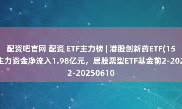 配资吧官网 配资 ETF主力榜 | 港股创新药ETF(159567)主力资金净流入1.98亿元，居股票型ETF基金前2-20250610