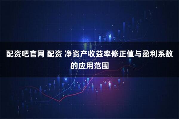 配资吧官网 配资 净资产收益率修正值与盈利系数的应用范围